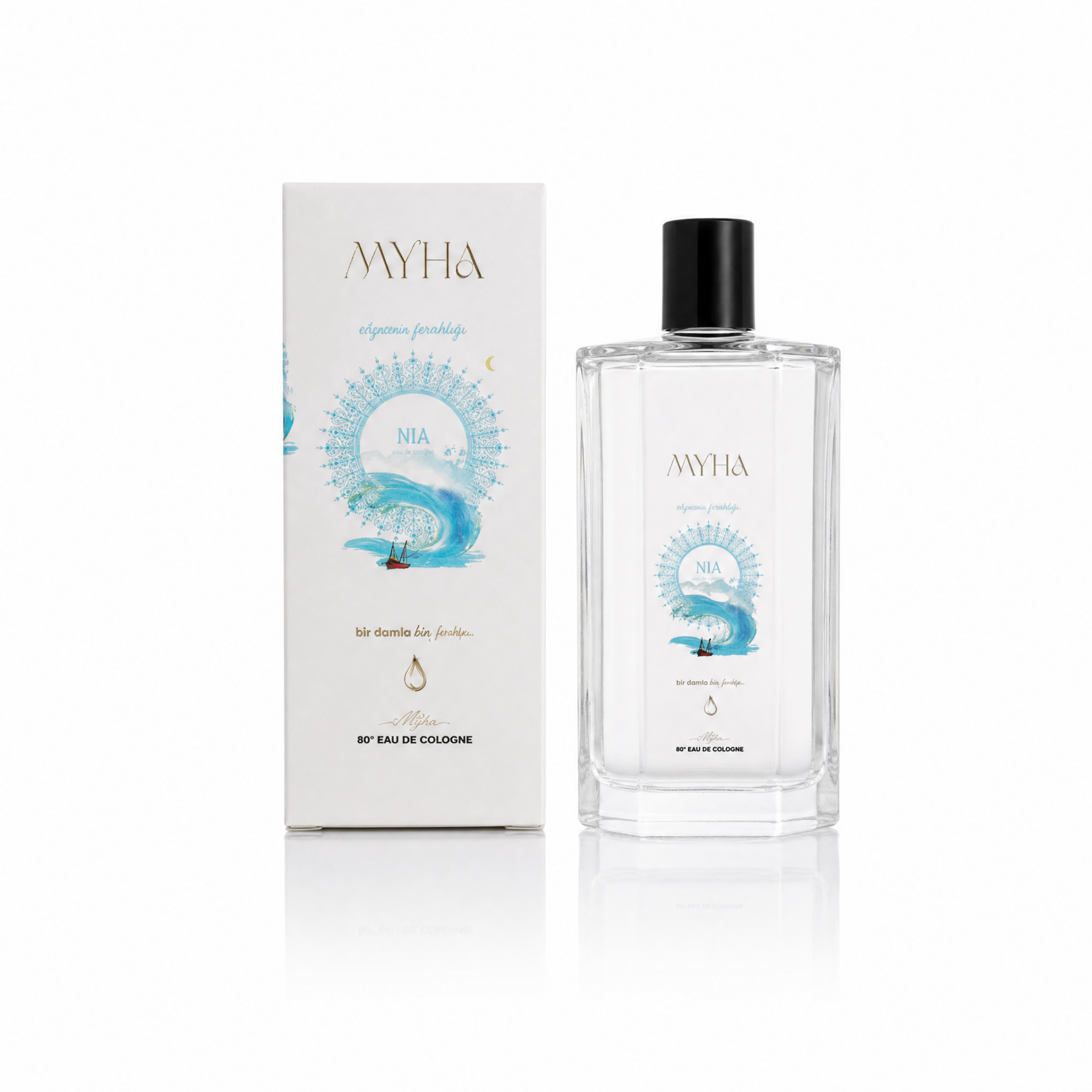 Nia - (Okyanus Ferahlığı) MYHA 200 ml Cam Şişe