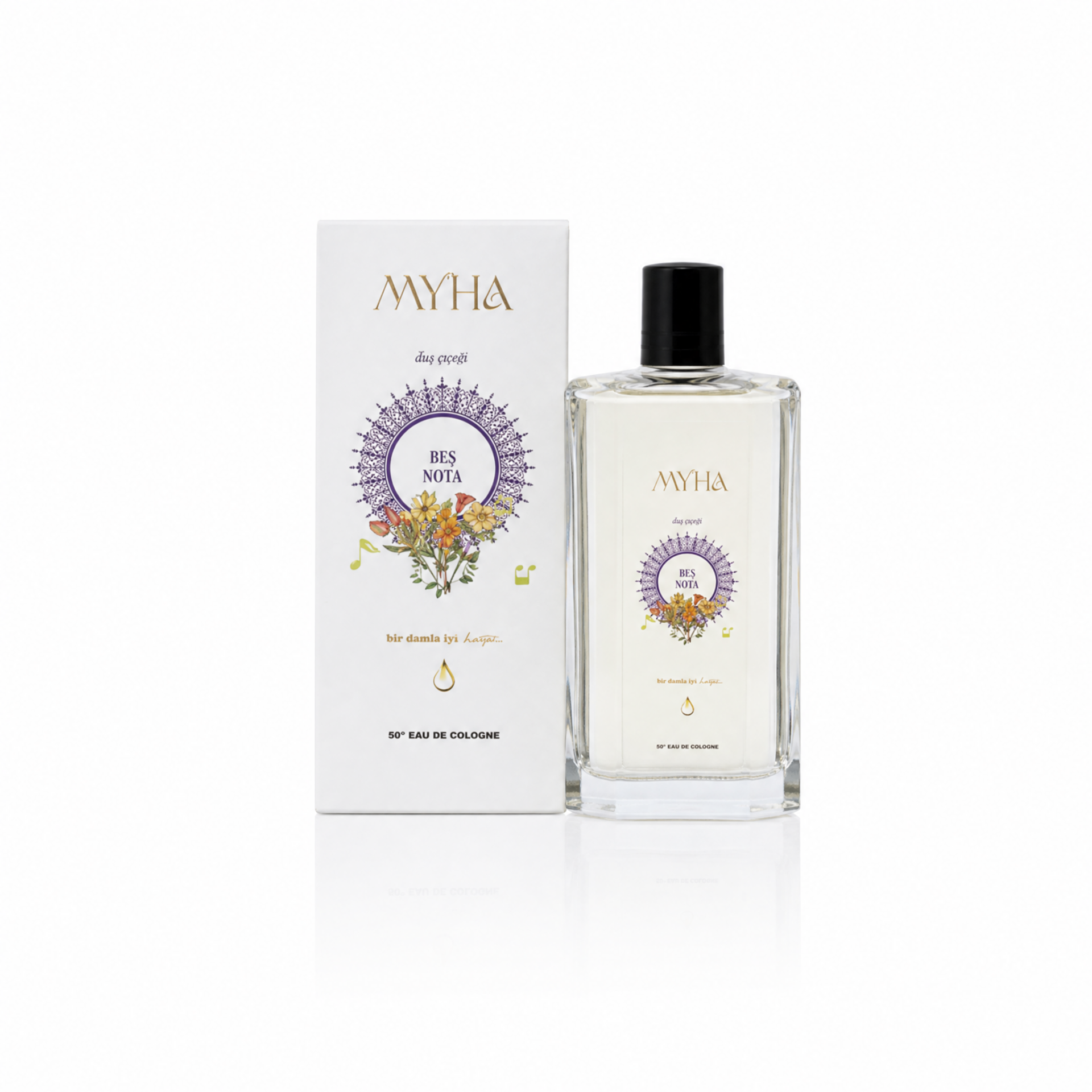 Beş Nota - (Beş Çiçek) MYHA 200 ml Cam Şişe